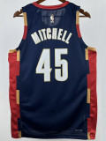 25/26 Cavaliers MITGHELL #45Royal Blue Top Quality Hot Pressing Retro NBA Jersey