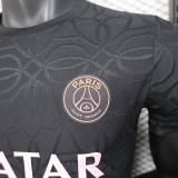 25/26 PSG Ancient Money Pattern Special Edition Black  Player Version  Soccer Jersey