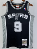 2002/2003 SA Spurs PARKER #9 Black Retro Top Quality Hot Pressing NBA Jersey