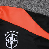 25/26 Brazil Black Half Pull Tracksuit #B25131 (半拉链)
