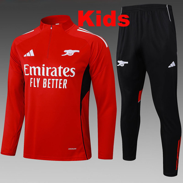 25/26  ARS Red  Kids Half Pull Tracksuit #E2524 (半拉链)