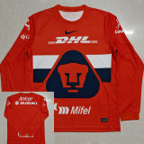 25/26 Pumas UNAM Goalkeeper Red Long Sleeve Fans Soccer Jersey长袖