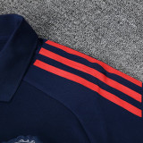 25/26  Man Utd Royal Blue Polo Collar Pants Set