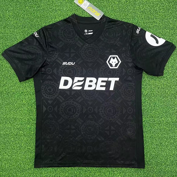 25/26 Wolves Goalkeeper Black Fans Soccer Jersey