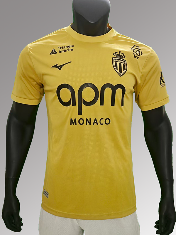 25/26 Monaco Yellow Player Version Soccer Jersey