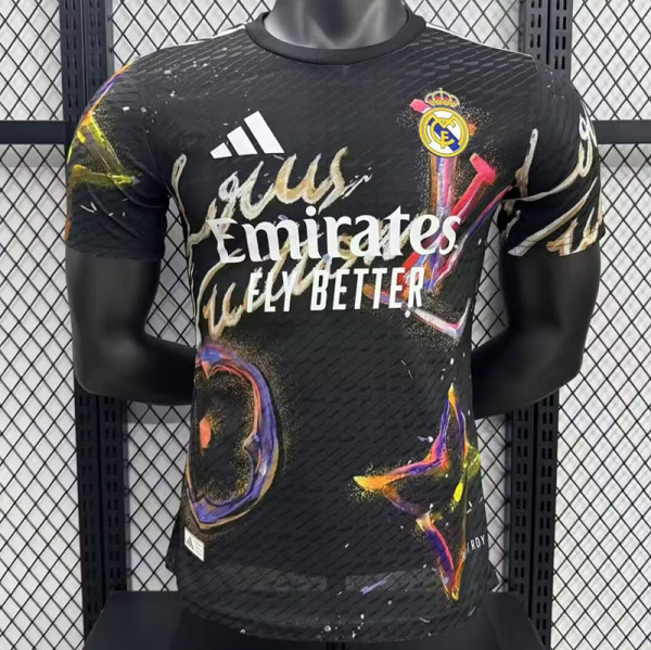 25/26 RMA Black(FLY BETTER) Special Edition Player Version Soccer Jersey