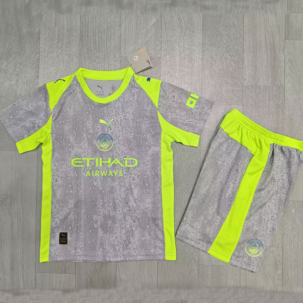 25/26 Man City Third Kids Soccer Jersey
