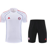 25/26  Bayern White  Training Short Suit (蓝红小边线）