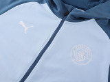 24/25 Man City Blue Grey Hoodie  Jacket Tracksuit#01