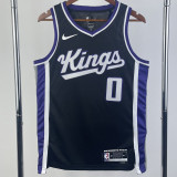 23/24 Kings MONK #0 Black Top Quality Hot Pressing NBA Jersey