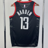 23/24 Rockets HARDEN #13 Black Top Quality Hot Pressing NBA Jersey (Trapeze Edition)飞人版