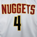 NUGGETS Wei Shao # 4 White Top Quality Hot Pressing NBA Jersey