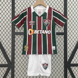 25/26 Fluminense Home Kids Soccer Jersey