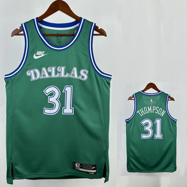25/26 Dallas Mavericks THOMPSON #31 Green Royal EditionTop Quality Hot Pressing NBA Jersey