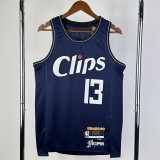 23/24 CLIPPERS GEORGE #23 Dark blue City Edition Top Quality Hot Pressing NBA Jersey