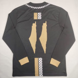 24/25 Palestino Deportivo Black English Edition  Long Sleeve Fans Soccer Jersey英文