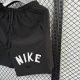 2025 D703 NK Black Casual shorts (白色NK英文）