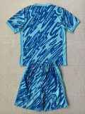 24/25 Portugal Blue Goalkeeper Kids Soccer Jersey