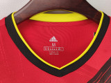 2020 Belgium Home Red  Retro Soccer Jersey