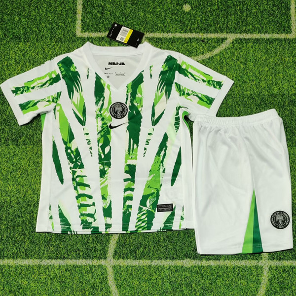 25/26  Algeria Home Kids Soccer Jersey