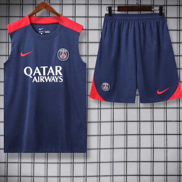 24/25 PSG Royal Blue Tank top and shorts suit