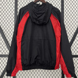 2024 New Jordon Black Red Windbreaker(连帽）