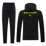 24/25 Dortmund Black Hoodie  Jacket Tracksuit #02