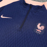 26/27 France Royal Blue Half Pull Tracksuit  (半拉链)