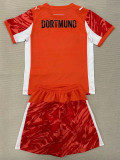 25/26 Dortmund Goalkeeper Orange Kids Soccer Jersey