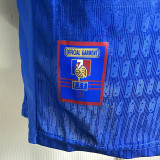 1998 France Home Player Version Retro Soccer Jersey(右胸带小字)