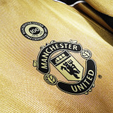 2001/2002 Man Utd 100th Centenary Gold Black Retro Soccer Jersey
