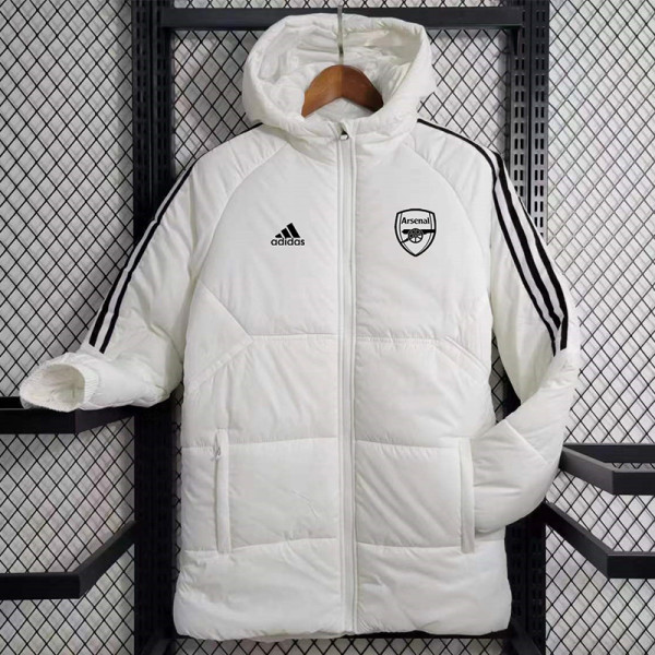 23/24 ARS White Hooded Cotton Coat Black Edge (黑色边) 棉衣