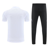25/26 Al-Nassr  White Polo Collar Pants Set