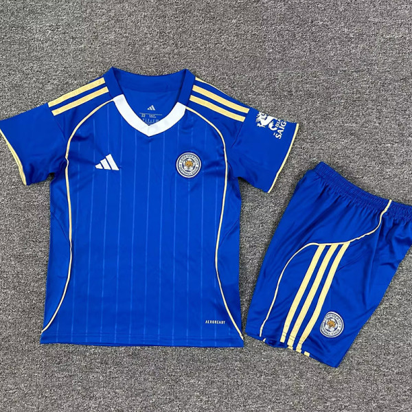 25/26 Leicester City Home Kids Soccer Jersey