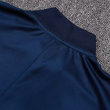 25/26 PSG Grid inkjet Royal Blue Half Pull Tracksuit #B2566 (半拉链)