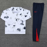 24/25 PSG White Graffiti Hooded  Tracksuit