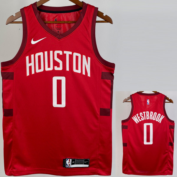 2018/2019 ROCKETS WESTBROOK #0 Red Retro Top Quality Hot Pressing NBA Jersey