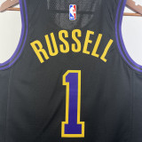 23/24 LAKERS RUSSELL #1 Black City Edition Top Quality Hot Pressing NBA Jersey
