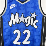 23 /24 Magic WAGNER #22 Dark Blue Top Quality Hot Pressing NBA Jersey (Retro Logo)(V领)
