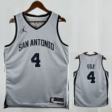 25/26 Sa Spurs FOX #4Grey Limited Edition Top Quality Hot Pressing NBA Jersey