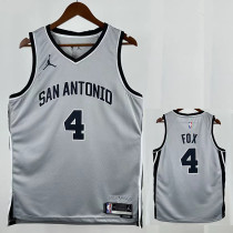 25/26 Sa Spurs FOX #4Grey Limited Edition Top Quality Hot Pressing NBA Jersey