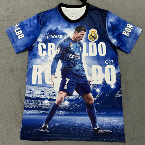 25/26 RMA C-Ro Champion Edition Blue  Fans Soccer Jersey#带7号