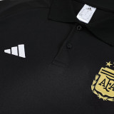 25/26 Argentina Black polo shirts pants suit