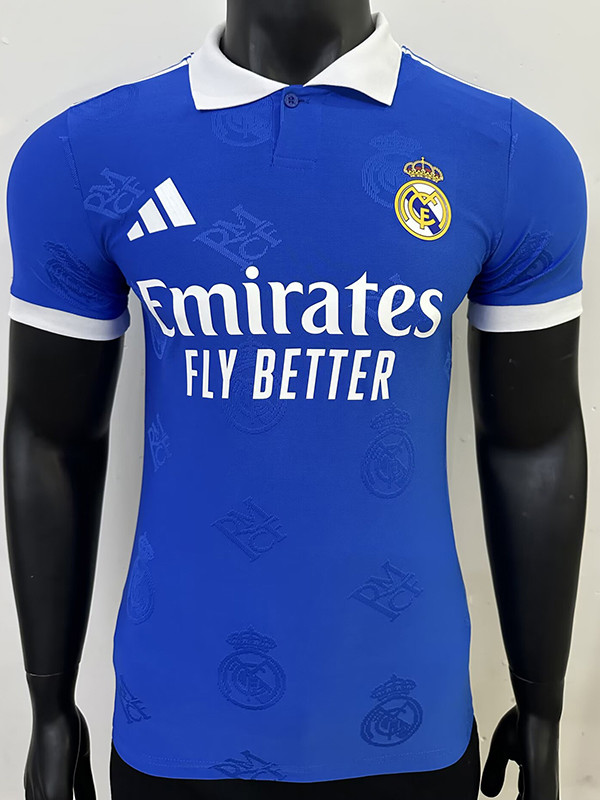 25/26 RMA  Team Logo Special Edition Blue Player Version Soccer Jersey