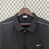 2024 New NK Black Windbreaker（黑色、白边线）