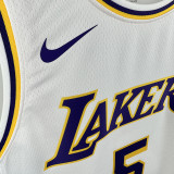 22/23 LAKERS AYTON#5 White Top Quality Hot Pressing NBA Jersey(圆领）