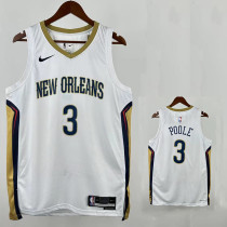 25/26 Pelicans NOLA # 3 White Home Top Quality Hot Pressing NBA Jersey