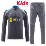 24/25 TOT Grey Kids Half Pull Tracksuit  (童装、半拉链)