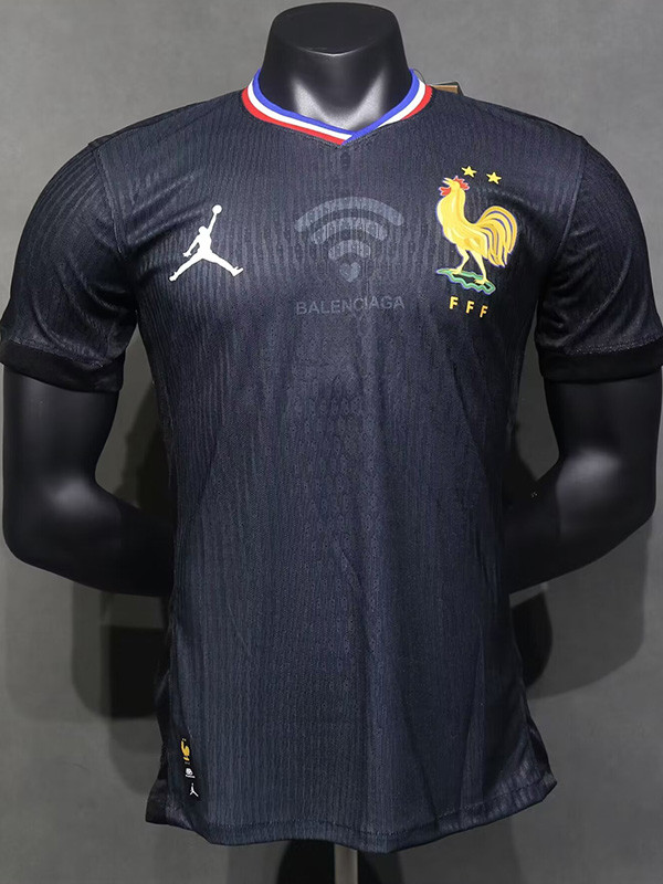 24/25 France Black Co Branded Edition  Player Version Soccer Jersey