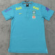 2021 Brazil Lake Blue Retro  Polo Jersey